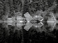 Reflections, Last Light, Lizard Lake, Colorado 2015